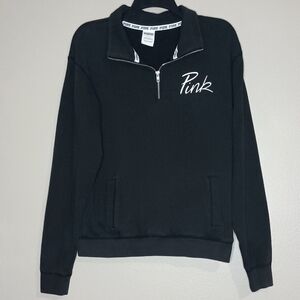 Pink Victoria's Secret 1/4 Zip Sweatshirt